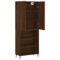 vidaXL Aparador alto madera contrachapada marrón roble 69,5x34x180 cm vidaXL Aparador alto madera contrachapada marrón roble 69,5x34x180 cm