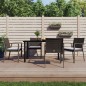 vidaXL Juego comedor jardín 5 piezas y cojines ratán sintético y acero vidaXL Juego comedor jardín 5 piezas y cojines ratán sintético y acero