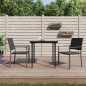 vidaXL Juego de comedor para jardín 3 piezas ratán sintético y acero vidaXL Juego de comedor para jardín 3 piezas ratán sintético y acero