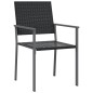 vidaXL Juego de comedor para jardín 3 piezas ratán sintético y acero vidaXL Juego de comedor para jardín 3 piezas ratán sintético y acero