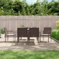 vidaXL Juego comedor jardín 7 piezas y cojines ratán sintético y acero