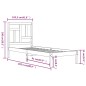 vidaXL Estructura de cama de madera maciza de pino gris 100x200 cm vidaXL Estructura de cama de madera maciza de pino gris 100x200 cm