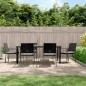 vidaXL Juego comedor jardín 7 piezas y cojines ratán sintético y acero vidaXL Juego comedor jardín 7 piezas y cojines ratán sintético y acero