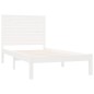 vidaXL Estructura de cama madera maciza de pino blanca 90x200 cm