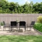 vidaXL Juego de comedor para jardín 7 piezas ratán sintético y acero vidaXL Juego de comedor para jardín 7 piezas ratán sintético y acero