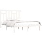 vidaXL Estructura de cama de madera maciza de pino blanco 160x200 cm