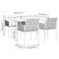 vidaXL Juego comedor jardín 5 piezas y cojines ratán sintético y acero vidaXL Juego comedor jardín 5 piezas y cojines ratán sintético y acero