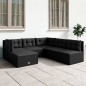 vidaXL Set muebles de jardín 6 piezas y cojines ratán sintético negro vidaXL Set muebles de jardín 6 piezas y cojines ratán sintético negro