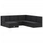 vidaXL Set muebles de jardín 6 piezas y cojines ratán sintético negro vidaXL Set muebles de jardín 6 piezas y cojines ratán sintético negro