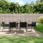vidaXL Juego comedor jardín 7 piezas y cojines ratán sintético y acero vidaXL Juego comedor jardín 7 piezas y cojines ratán sintético y acero