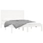 vidaXL Estructura de cama madera maciza blanca 120x200 cm
