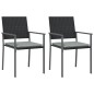 vidaXL Juego comedor jardín 3 piezas y cojines ratán sintético y acero vidaXL Juego comedor jardín 3 piezas y cojines ratán sintético y acero