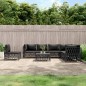 vidaXL Juego de muebles de jardín 8 pzas con cojines acero antracita