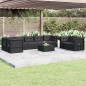 vidaXL Set de muebles de jardín 8 pzas y cojines ratán sintético negro vidaXL Set de muebles de jardín 8 pzas y cojines ratán sintético negro