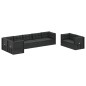 vidaXL Set de muebles de jardín 8 pzas y cojines ratán sintético negro vidaXL Set de muebles de jardín 8 pzas y cojines ratán sintético negro