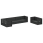 vidaXL Set de muebles de jardín 8 pzas y cojines ratán sintético negro vidaXL Set de muebles de jardín 8 pzas y cojines ratán sintético negro