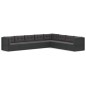 vidaXL Set de muebles de jardín 8 pzas y cojines ratán sintético negro