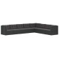 vidaXL Set de muebles de jardín 8 pzas y cojines ratán sintético negro