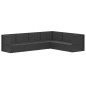 vidaXL Set muebles de jardín 6 piezas y cojines ratán sintético negro