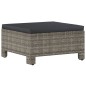vidaXL Set de muebles de jardín 5 pzas y cojines ratán sintético gris