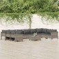 vidaXL Set de muebles de jardín 11 pzas y cojines ratán sintético gris vidaXL Set de muebles de jardín 11 pzas y cojines ratán sintético gris