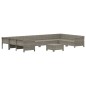 vidaXL Set de muebles de jardín 11 pzas y cojines ratán sintético gris vidaXL Set de muebles de jardín 11 pzas y cojines ratán sintético gris