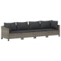 vidaXL Set de muebles de jardín 11 pzas y cojines ratán sintético gris vidaXL Set de muebles de jardín 11 pzas y cojines ratán sintético gris
