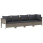 vidaXL Set de muebles de jardín 11 pzas y cojines ratán sintético gris vidaXL Set de muebles de jardín 11 pzas y cojines ratán sintético gris