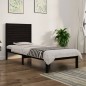 vidaXL Estructura de cama individual madera maciza negra 90x190 cm vidaXL Estructura de cama individual madera maciza negra 90x190 cm
