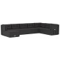 vidaXL Set de muebles de jardín 8 pzas y cojines ratán sintético negro vidaXL Set de muebles de jardín 8 pzas y cojines ratán sintético negro