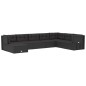 vidaXL Set de muebles de jardín 8 pzas y cojines ratán sintético negro vidaXL Set de muebles de jardín 8 pzas y cojines ratán sintético negro