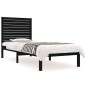 vidaXL Estructura de cama individual madera maciza negra 90x190 cm vidaXL Estructura de cama individual madera maciza negra 90x190 cm