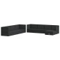vidaXL Set de muebles de jardín 9 pzas y cojines ratán sintético negro vidaXL Set de muebles de jardín 9 pzas y cojines ratán sintético negro