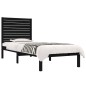 vidaXL Estructura de cama individual madera maciza negra 90x190 cm vidaXL Estructura de cama individual madera maciza negra 90x190 cm