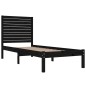 vidaXL Estructura de cama individual madera maciza negra 90x190 cm vidaXL Estructura de cama individual madera maciza negra 90x190 cm
