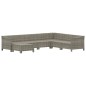 vidaXL Set de muebles de jardín 7 pzas y cojines ratán sintético gris vidaXL Set de muebles de jardín 7 pzas y cojines ratán sintético gris