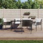 vidaXL Juego comedor jardín 5 piezas y cojines ratán sintético y acero vidaXL Juego comedor jardín 5 piezas y cojines ratán sintético y acero
