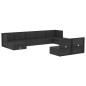 vidaXL Set de muebles de jardín 9 pzas y cojines ratán sintético negro vidaXL Set de muebles de jardín 9 pzas y cojines ratán sintético negro