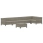 vidaXL Set de muebles de jardín 7 pzas y cojines ratán sintético gris vidaXL Set de muebles de jardín 7 pzas y cojines ratán sintético gris