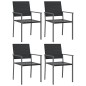 vidaXL Juego de comedor para jardín 5 piezas ratán sintético y acero vidaXL Juego de comedor para jardín 5 piezas ratán sintético y acero