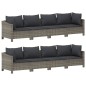 vidaXL Set de muebles de jardín 9 pzas y cojines ratán sintético gris vidaXL Set de muebles de jardín 9 pzas y cojines ratán sintético gris