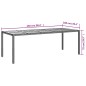 vidaXL Set comedor jardín 9 pzas y cojines ratán sintético gris