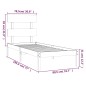vidaXL Estructura de cama madera maciza 75x190 cm