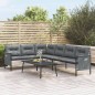 vidaXL Juego de muebles de jardín 2 piezas acero gris antracita vidaXL Juego de muebles de jardín 2 piezas acero gris antracita