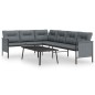 vidaXL Juego de muebles de jardín 2 piezas acero gris antracita vidaXL Juego de muebles de jardín 2 piezas acero gris antracita