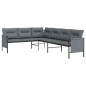 vidaXL Juego de muebles de jardín 2 piezas acero gris antracita vidaXL Juego de muebles de jardín 2 piezas acero gris antracita