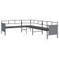 vidaXL Juego de muebles de jardín 2 piezas acero gris antracita vidaXL Juego de muebles de jardín 2 piezas acero gris antracita