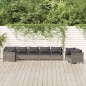 vidaXL Set de muebles de jardín 8 pzas y cojines ratán sintético gris vidaXL Set de muebles de jardín 8 pzas y cojines ratán sintético gris