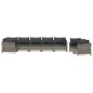 vidaXL Set de muebles de jardín 8 pzas y cojines ratán sintético gris vidaXL Set de muebles de jardín 8 pzas y cojines ratán sintético gris