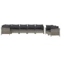 vidaXL Set de muebles de jardín 8 pzas y cojines ratán sintético gris vidaXL Set de muebles de jardín 8 pzas y cojines ratán sintético gris